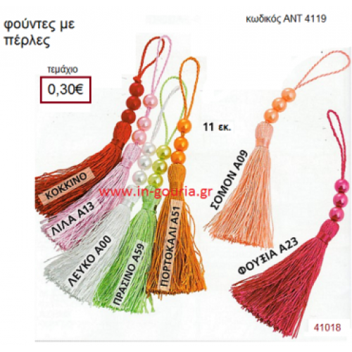 ΦΟΥΝΤΑ με πέρλες για γούρια-δώρα ΑΝΤ-4119